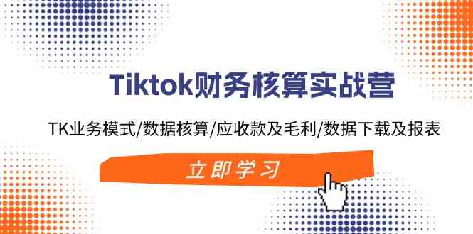 Tiktok财务核算实战营：TK业务模式/数据核算/应收款及毛利/数据下载及报表-轻创淘金网